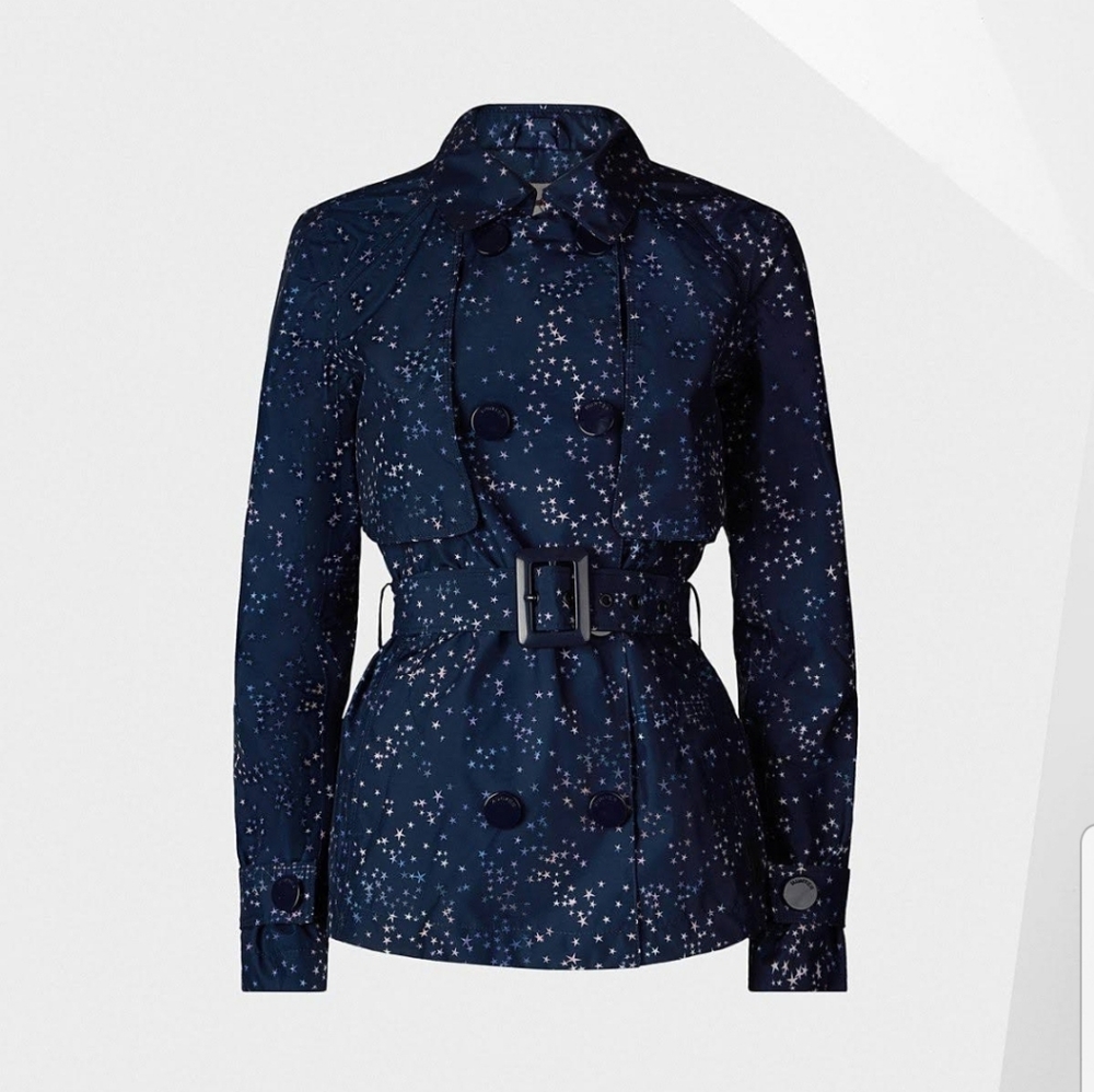 Hunter Double Breast Belt Trench Rain Coat Jacket